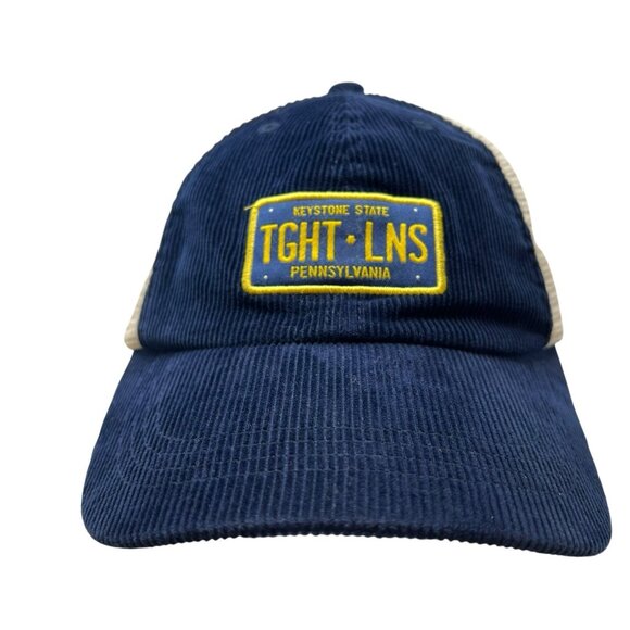 Orvis Trout Bum Tight Lines Strapback Hat Cap Fishing Pennsylvania License Plate - Picture 1 of 9